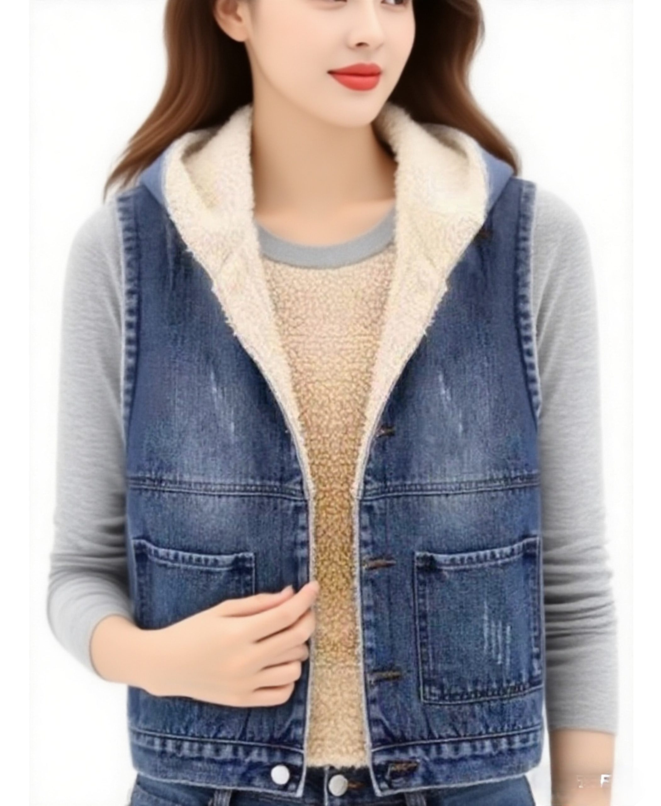 fleece-lined-hooded-denim-vest-for-women-winter-loose-colorful-sleeveless-jacket_2 Fleece-Lined Hooded Denim Vest for Women Winter Loose Colorful Sleeveless Jacket