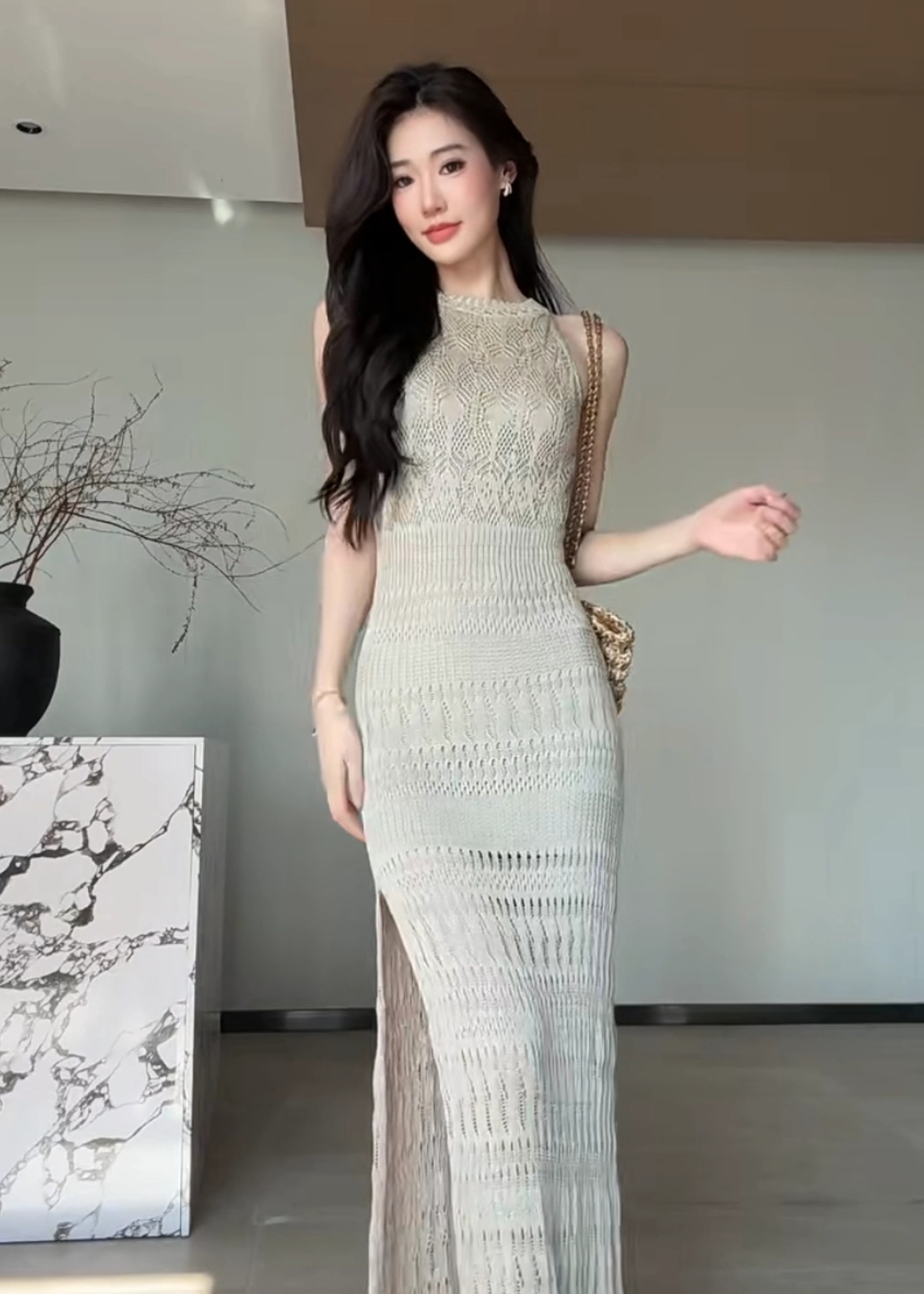 jijinqi-summer-round-neck-sleeveless-off-shoulder-dress-with-slit-and-cutout-design-casual-elegant-slimming-long-dress_2 JIJINQI Summer Round Neck Sleeveless Off-Shoulder Dress with Slit and Cutout Design Casual Elegant Slimming Long Dress
