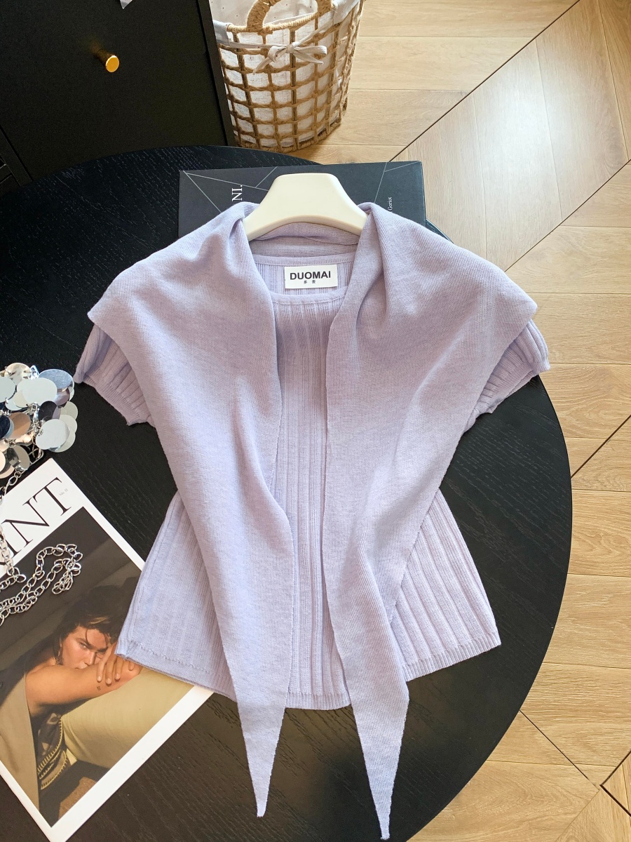 korean-minimalist-crew-neck-short-sleeve-knit-top-with-shawl-two-piece-set-solid-women_2 Korean Minimalist Crew Neck Short Sleeve Knit Top with Shawl Two Piece Set Solid Women