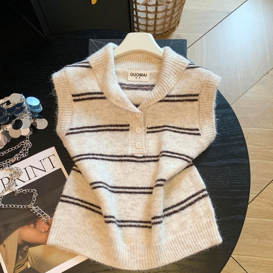 korean-minimalist-striped-collar-single-button-knit-vest-style-5a5c3b_4 Korean Minimalist Striped Collar Single Button Knit Vest - Style 5a5c3b