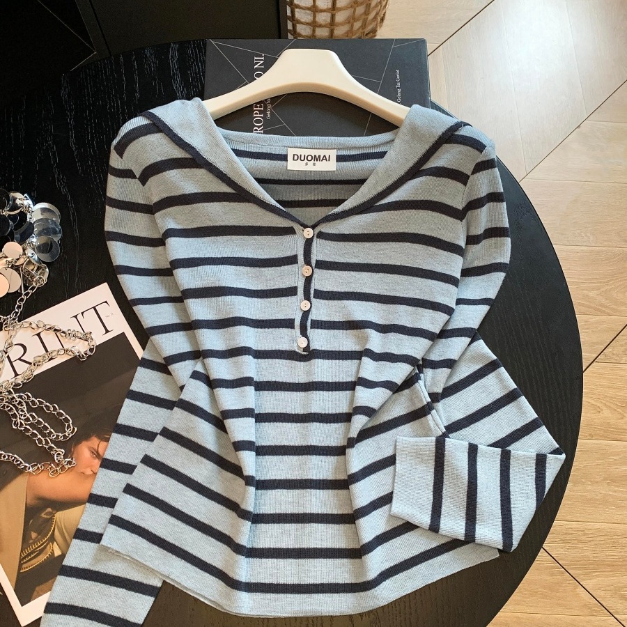 korean-striped-sailor-collar-knit-long-sleeve-t-shirt-for-women-fall-2026_4 Korean Striped Sailor Collar Knit Long Sleeve T-Shirt for Women Fall 2026
