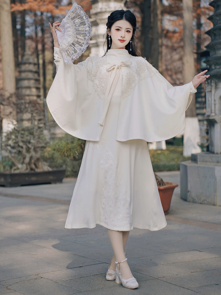 new-chinese-style-retro-knit-dress-half-high-neck-long-a-line-dress_3 New Chinese Style Retro Knit Dress Half High Neck Long A-Line Dress