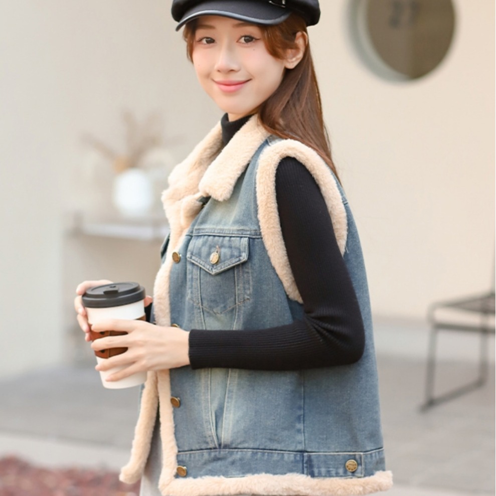 thick-warm-korean-style-loose-fit-denim-cotton-padded-vest_3 Thick Warm Korean Style Loose Fit Denim Cotton Padded Vest