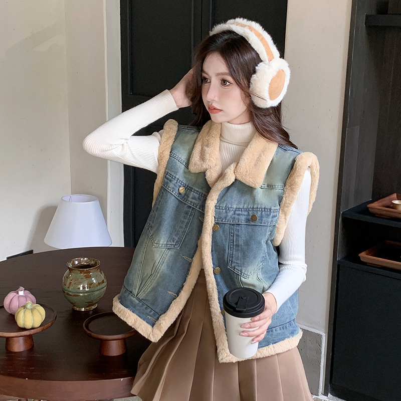 womens-thick-warm-loose-korean-style-denim-vest_1 Women's Thick Warm Loose Korean Style Denim Vest
